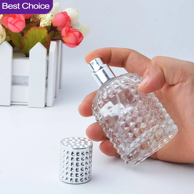 Butelka na perfumy ze szkła piaskowanego 30 ml/50 ml - Puste butelki z rozpylaczem do wielokrotnego napełniania do samodzielnego tworzenia zapachów i olejków eterycznych