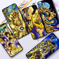 Classic Anime Saint Seiya per Xiaomi Redmi Note 13 12 11E 11S 11 11T 10 10S 9 9S Pro Plus custodia nera per telefono 4G 5G