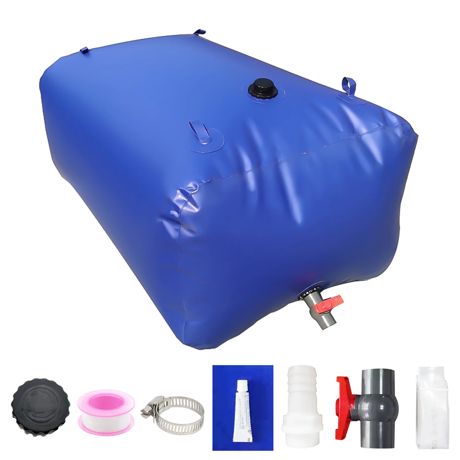 Depósito de agua portátil y plegable, dispositivo de almacenamiento de gran capacidad, 110L/29,06gal, resistente a la corrosión, para acampada y jardín