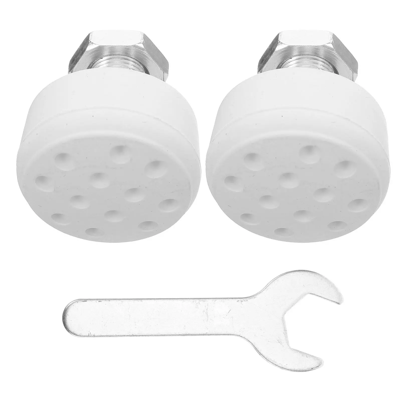 

1Set Roller Skate Stopper Set Rubber Toe Stops Brake Blocks with Reinforced Metal Support Adjustment Wrench for Outdoor Skating