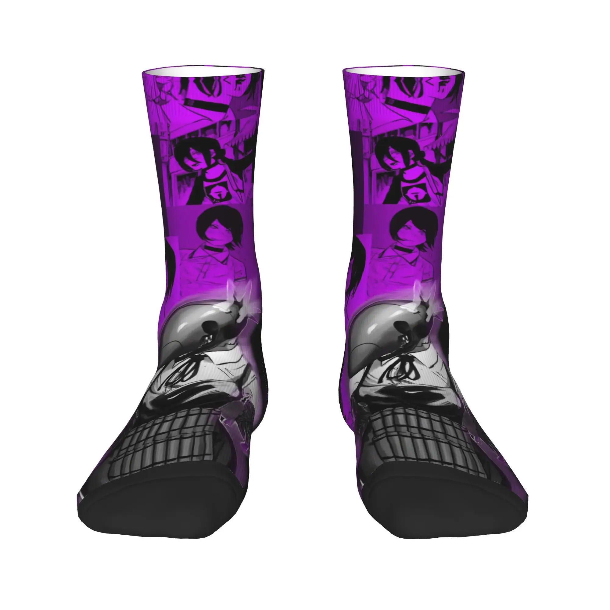 Reze بالمنشار رجل انمي ياباني (2) جوارب تصميم الجوارب الرجعية الخريف المضادة للانزلاق الجوارب زوجين في الهواء الطلق جوارب ناعمة