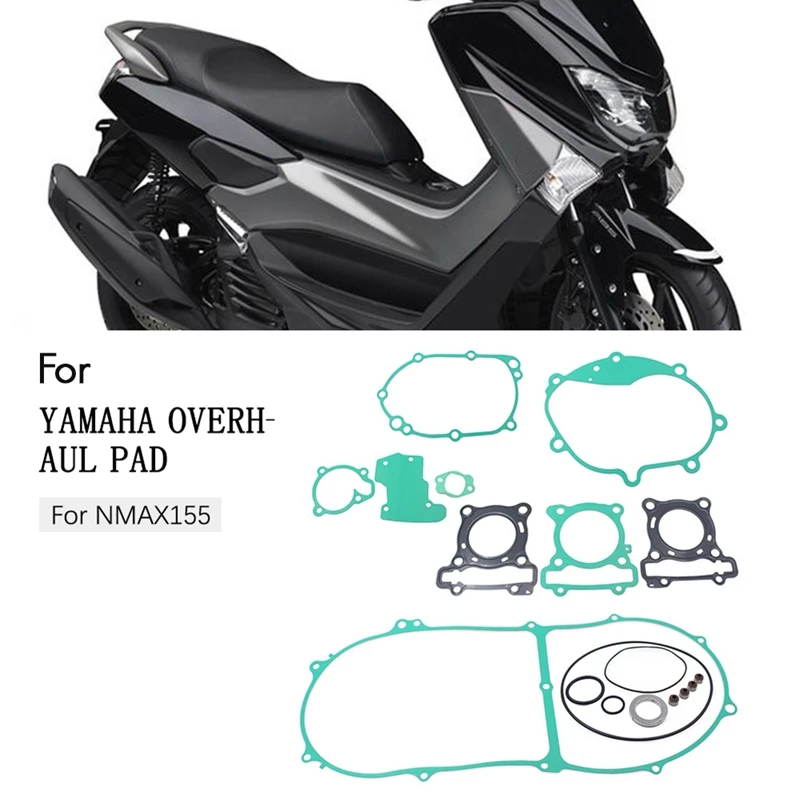 Juntas de culata de motor de motocicleta, junta de cárter de tanque de aceite de cárter de caja de cambios para Yamaha NMAX155