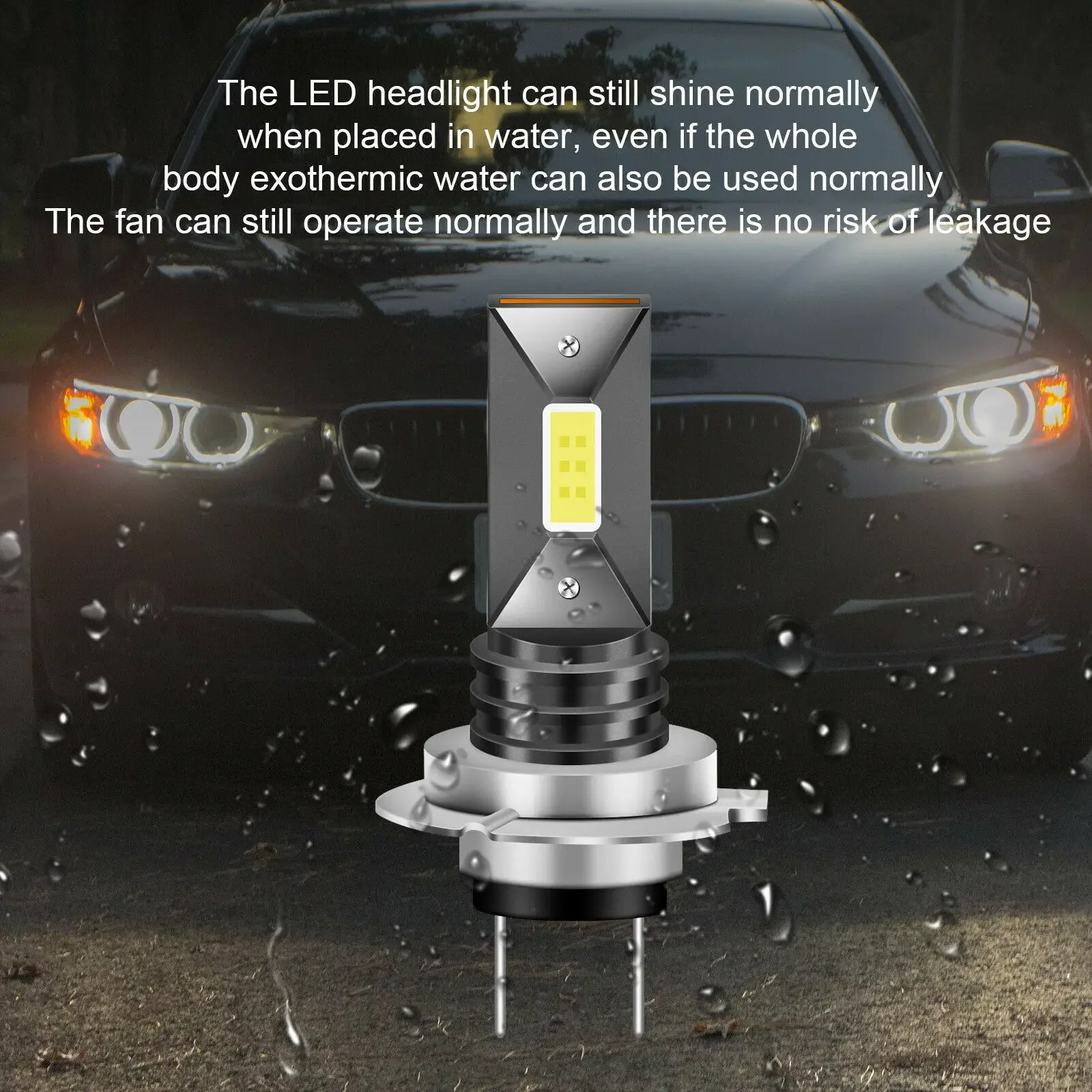 2Pcs H7 LED Car Headlight Motorcycle H4 Fog Lamps H1 H3 Auto Bulb H8 H9 H11 HB4 20000Lm 6000K Bright Light 12v 24V Aileo Canbus