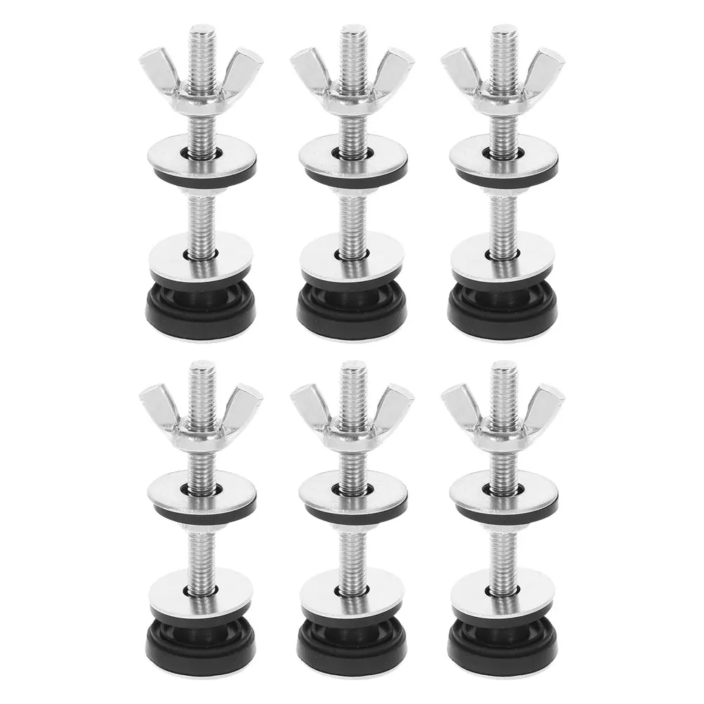 

6Pcs Stainless Steel Toilet Tank Screws M6x65mm Heavy Duty Split Design Easy Install Toilet Bolts Replacement Kit Fixing