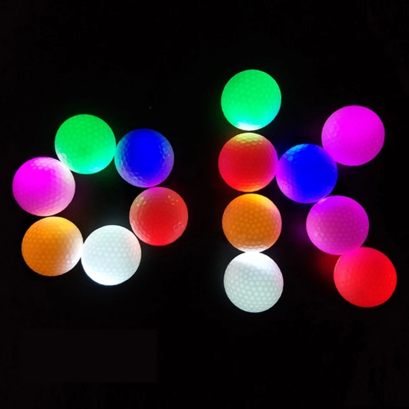 Pelota Golf que brilla en oscuridad, pelota Golf brillante para deportes nocturnos, pelotas Golf LED N58B