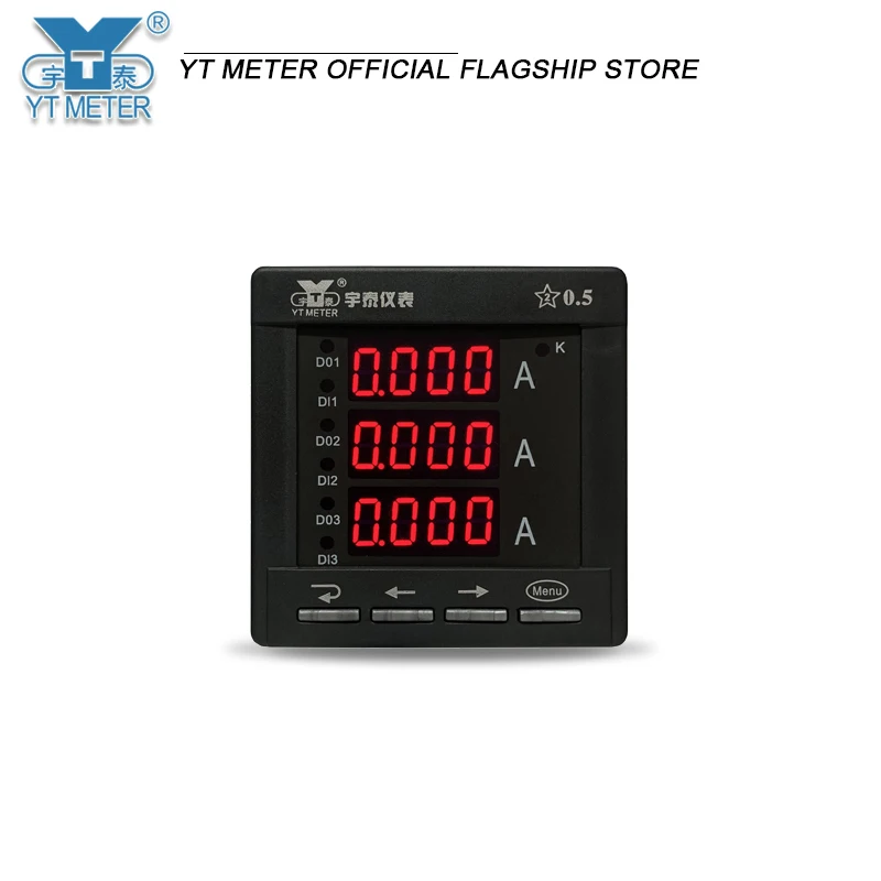 

Intelligent three-phase AC digital ammeter led four positive 5A 220V 380V digital meter 48 72 96