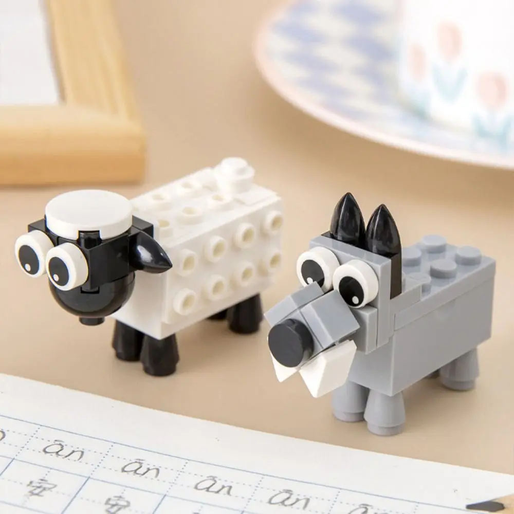 Animal Shape Building Blocks Pencil Sharpener Sketching Puzzle Toys DIY Assembly Pencil Sharpener Drawing Writing