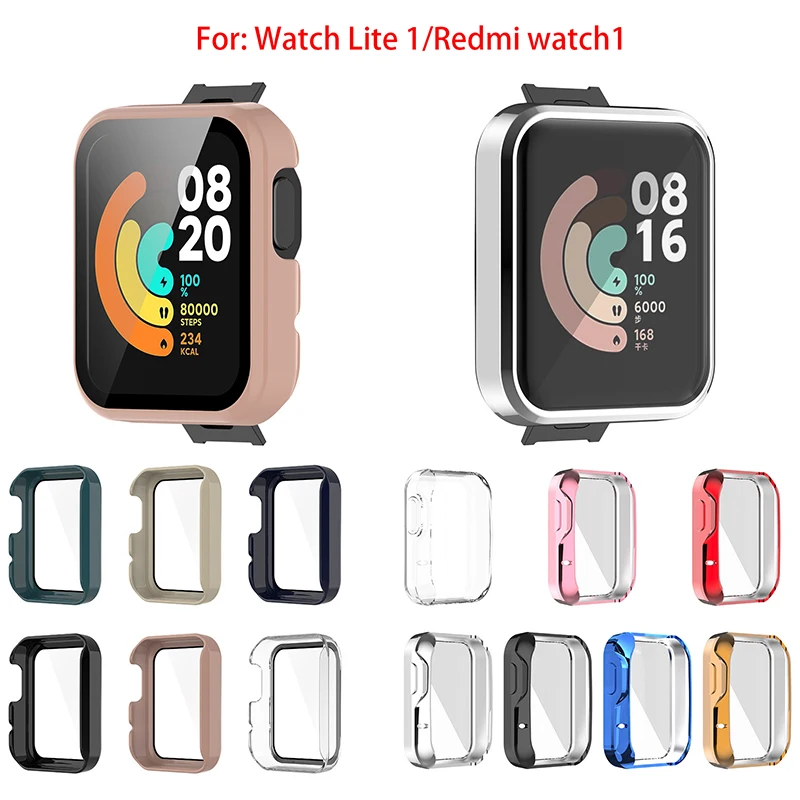 เคส PC + กระจกสำหรับ Xiaomi redmi Watch 4 3 2 1 TPU ฟิล์มป้องกันรอยขีดข่วนฝาครอบป้องกันสำหรับ Xiaomi redmi Watch 4 3 2 1 Lite