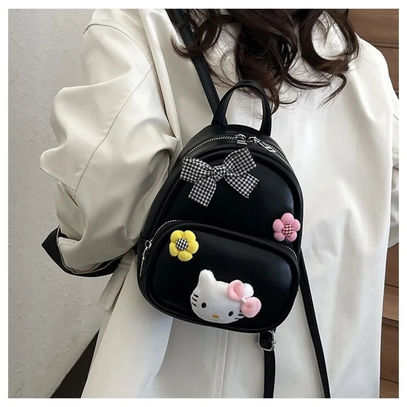 2025 Hello Kitty Backpack Cute Korean-Style Cartoon for Girls Large Capacity Travel & School Bag Trendy INS Shoulder Bag