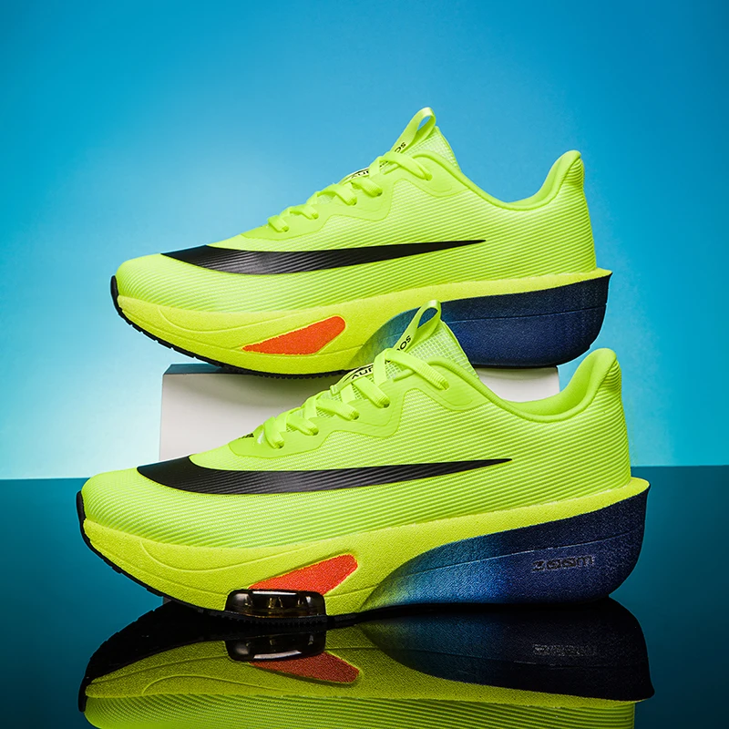 وسادة هوائية ماراثون لوحة كربون للرجال أحذية رياضية للجري قابلة للتنفس خفيفة الوزن للنساء أحذية رياضية مريحة مضادة للانزلاق #1