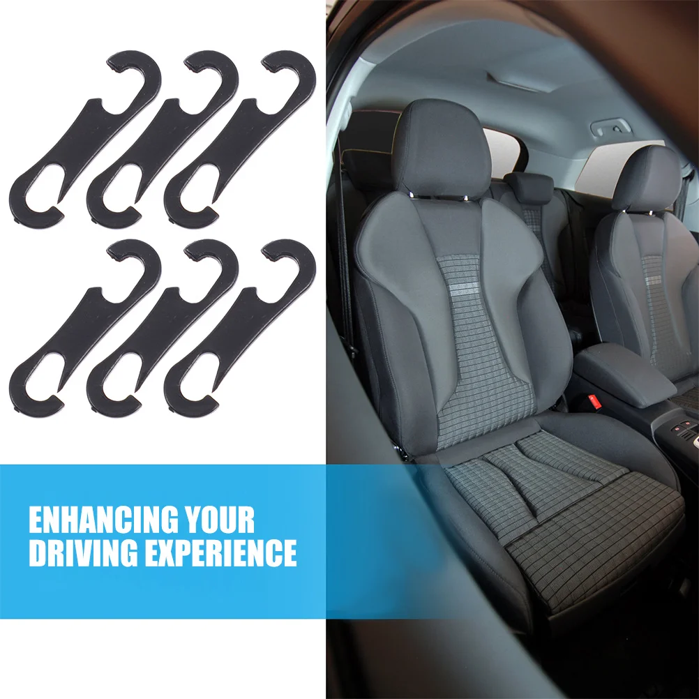 100 قطعة غطاء مقعد السيارات السنانير التثبيت الآمن لمقعد السيارة يغطي السنانير البلاستيكية المضادة للانزلاق للسيارات سيارات الدفع الرباعي الشاحنات سيارة الداخلية #6