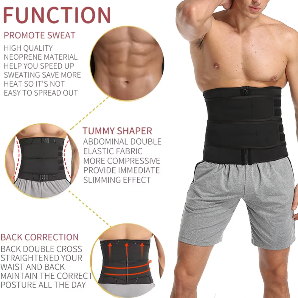 メンズウエストトレーナーネオプレンボディシェイパーベルト、ス - Sweat Waist Trainer Belt Neoprene のレビューと価格