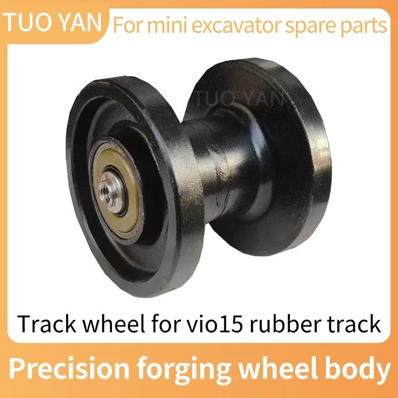 Original Size Mini Excavator Parts Track Wheel for Yanmar Vio15 Rubber Track Roller Mini Digger Parts YM15 Iron Bottom Roller