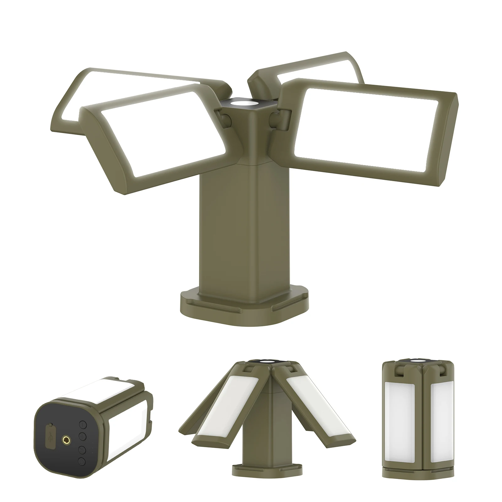 

2025 Remote Control Stepless Dimming Hot Selling 14000mah for Climbing Mountain Four-leaf Lighting Camping Light