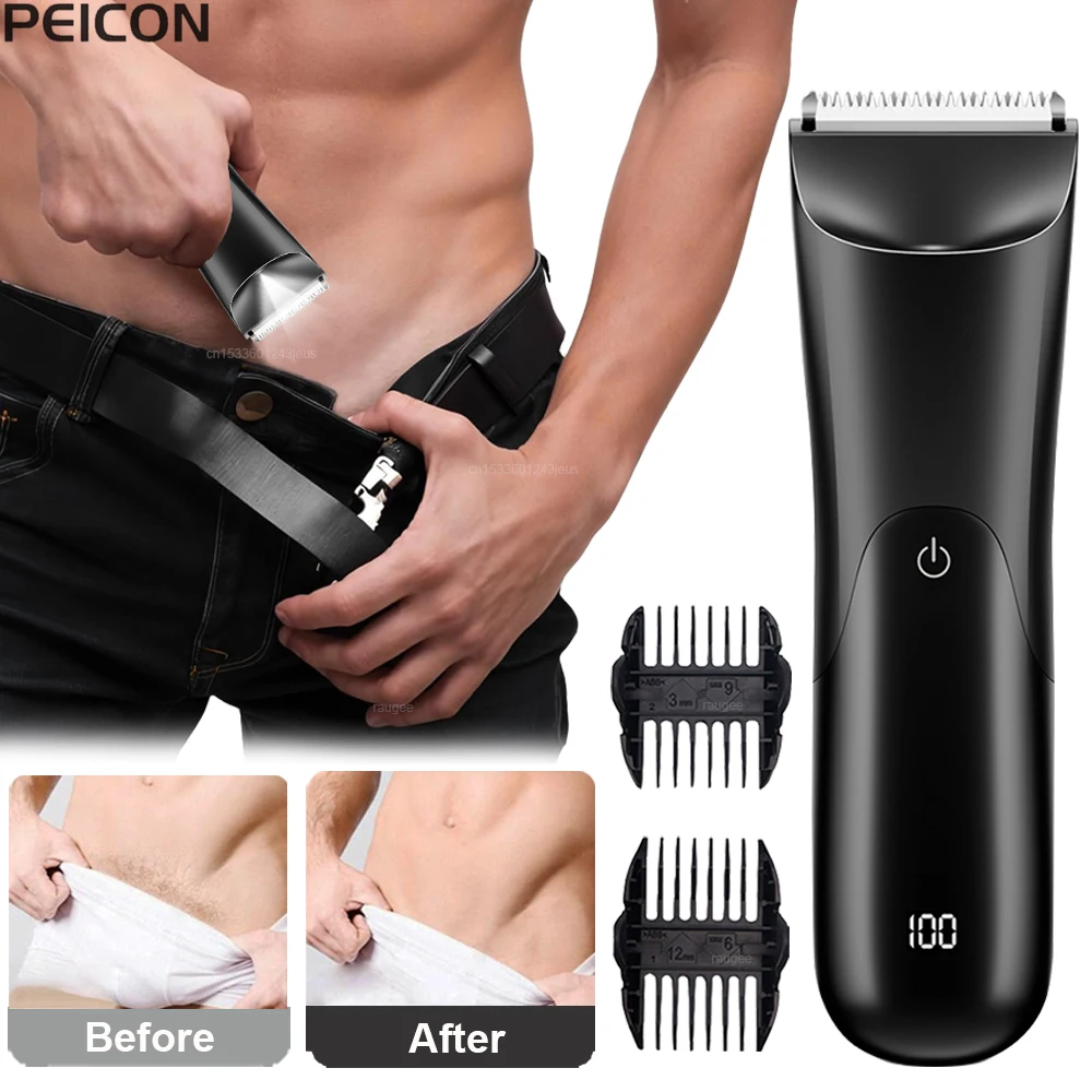 

Эпилятор для тела для мужчин, электрическая бритва для тела, триммер для бикини, перезаряжаемый триммер для удаления волос для чувствительных зон, мужской триммер для волос на теле