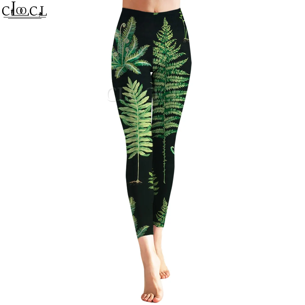 CLOOCL Fashion Women Legging Ferns Pattern 3D Printed Casual Trousers High Waist Sexy Yoga Pants Female Clothing Sweatpants