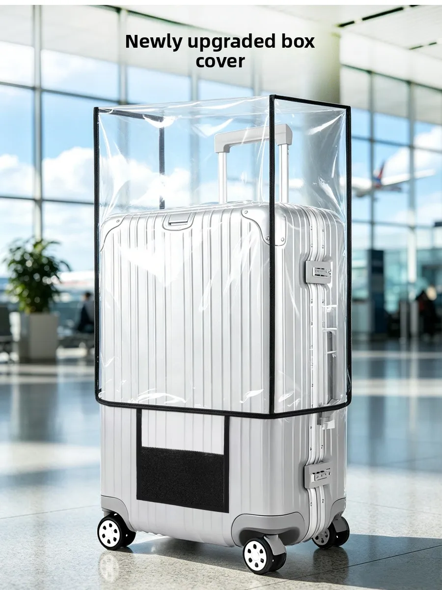 Transparente PVC-Kofferabdeckung für Reisegepäck, wasserdicht, verschleißfest, staubdicht für Rollkoffer – Detail 2