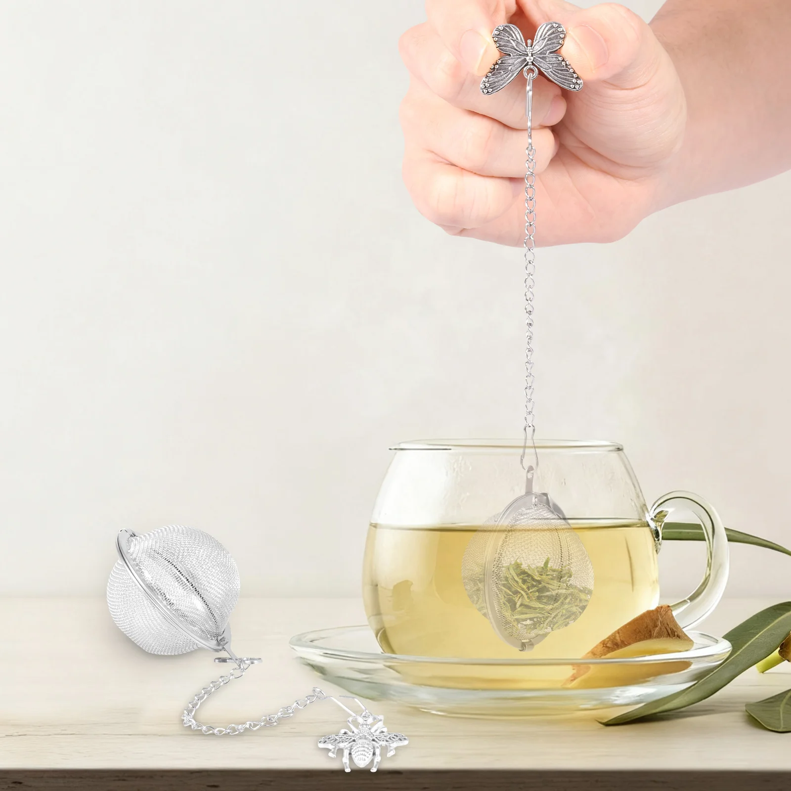 

8Pcs Stainless Steel Tea Infuser Fine Mesh Tea Ball Reusable Strainer Filters for Loose Tea