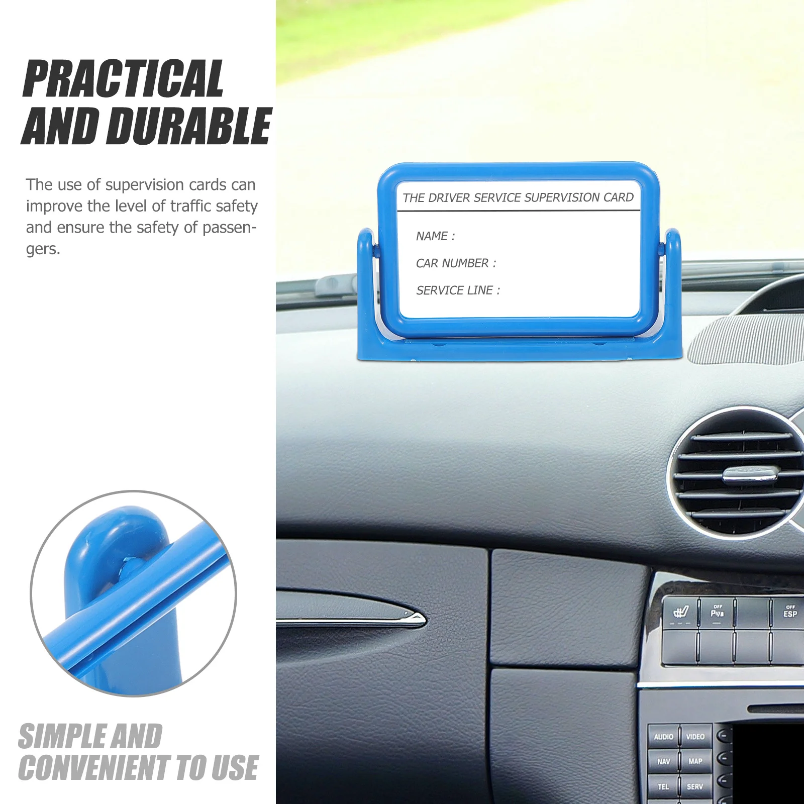 

Business Card Plate Plastic Card Holder Support Frame for Driver Service Supervision Bus Vehicle Monitoring Safety