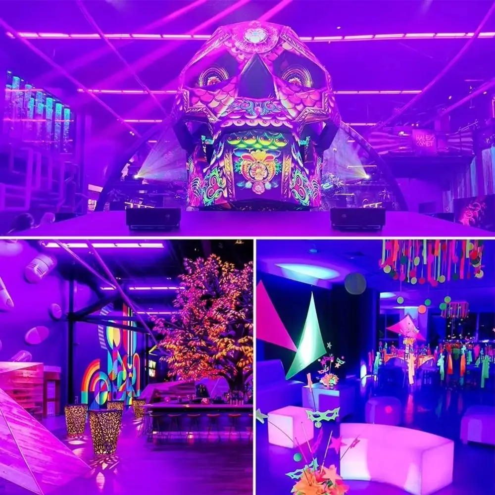 

УФ-светодиодный настенный светильник Blacklight 395 нм, 40 светодиодных лент, мощность 36 Вт, регулируемый, прочный, для сценического освещения