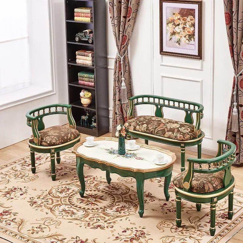 Long - lasting Solid Wood European Sofa Chairs, Balcony, Simple Small Tea Table, Living Room, Tea Table, Household Small Apartme