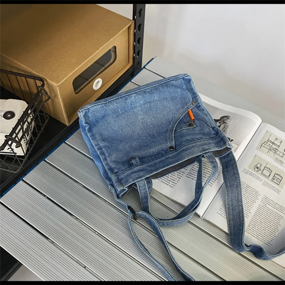 High Quality Denim Cloth Women Little Shoulder Bag Girl Small Casual Handbag Totes Lady Designer Travel Shopping Purse