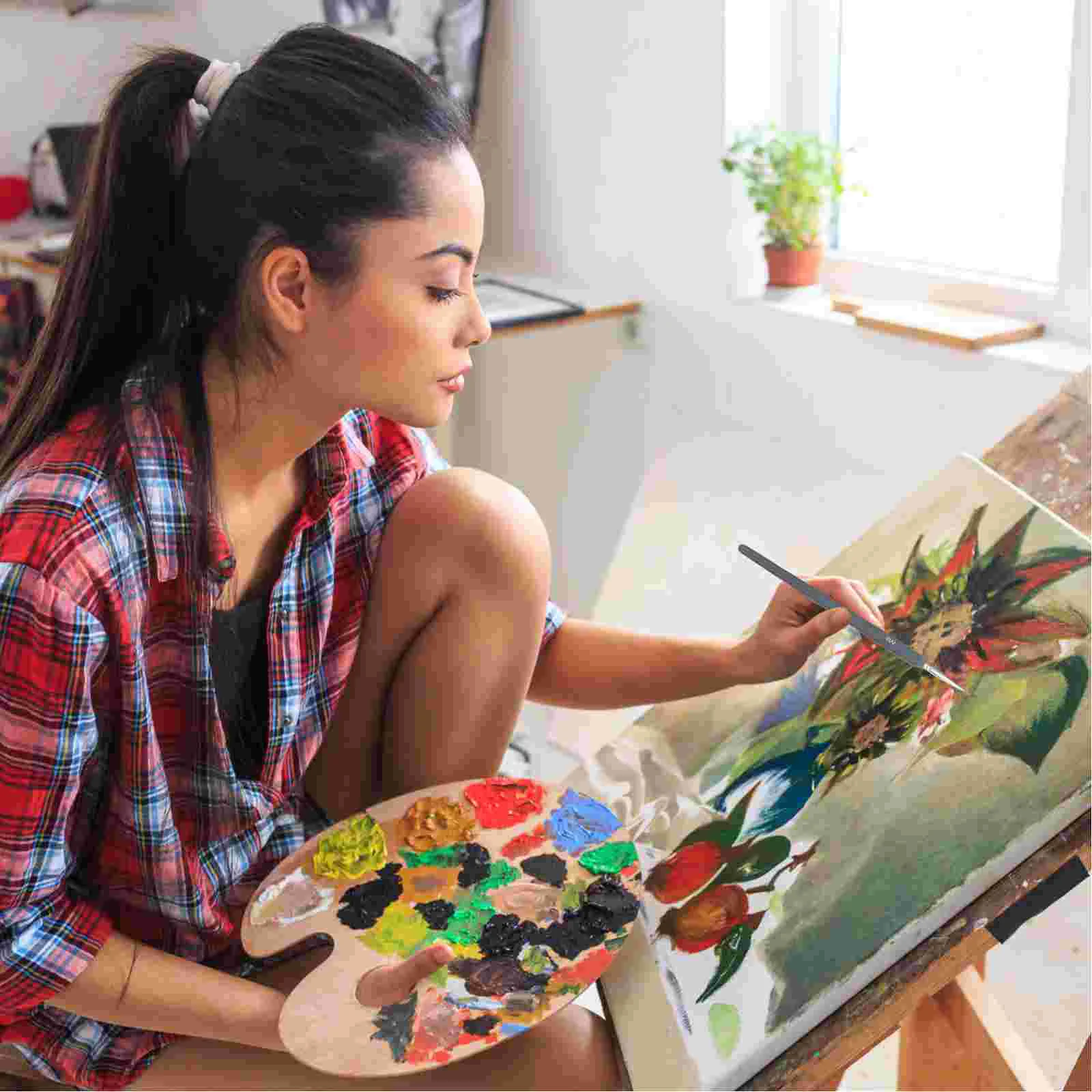 6 Pcs 전문 후크 펜 라인 드로잉 그림 브러쉬 수채화 페인트 브러시 아티스트 용품 미니어처 라이너 도구