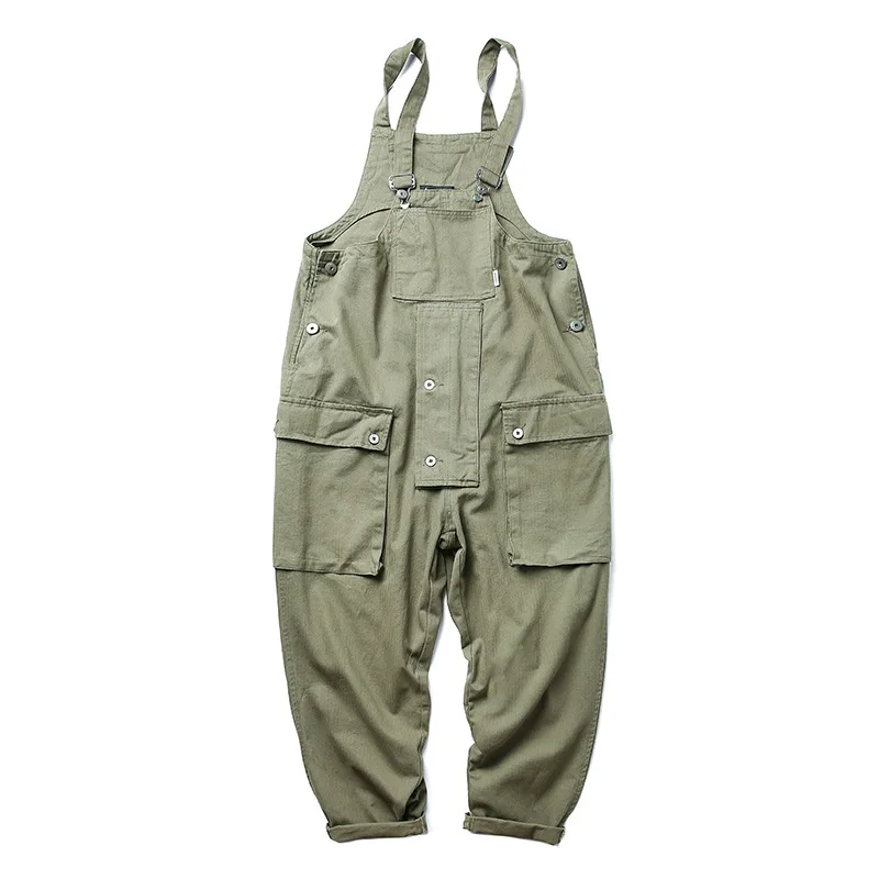 Men Clothing 2022 American Cargo Pants Casual One-piece Overalls Men\'s Overalls Trousers Tide Brand Worker Overalls Loose