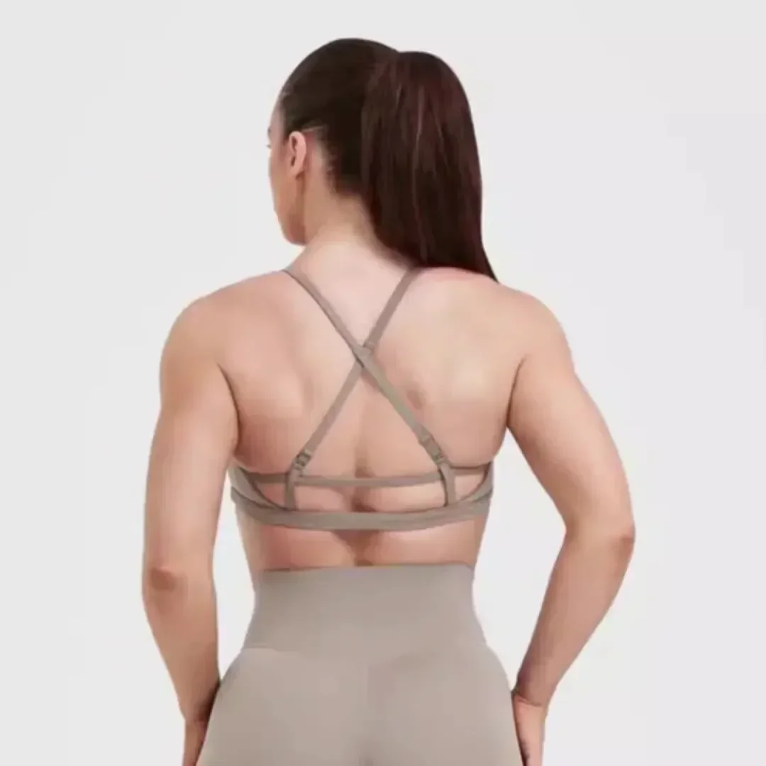 Gym Yoga Sports Bra Women's Suspenders Adjustable Shoulder Straps High Intensity Training Yoga Vest Short Fitness Sportswear