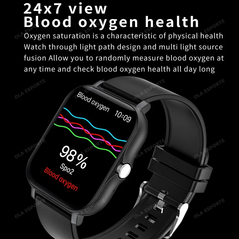 2024 Smart Watch Android Phone 1.44\'\' Inch Color Screen Bluetooth Call Blood Oxygen/Pressure Monitoring Smart Watch Women Men