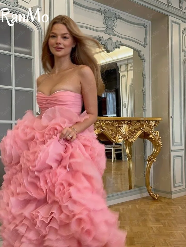 Ranmo Novo vestido de noite personalizado linha A com pregas na altura do tornozelo sem mangas 2025 ocasiões especiais فسات intellimavera