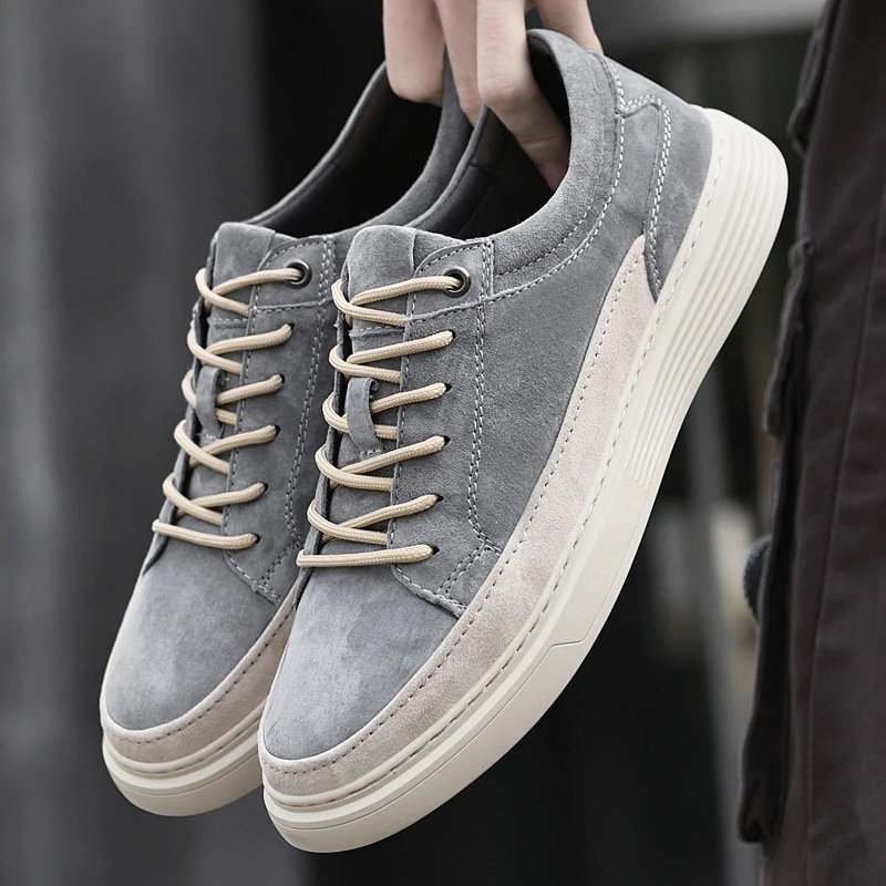

Men Casual Shoes Suede Leather Fashionable Commuting Outdoor Daily Casual Sports Men Shoes