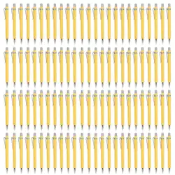 100Pcs Bamboo Pen Bamboo Wood Ballpoint Pen 1.0mm Bullet Tip Business Signature Ball Pen Office School Wrting Stationery