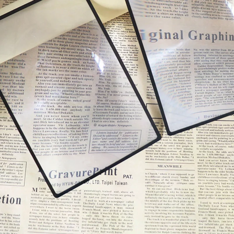 Magnifying Glass A5 Full Page Large Sheet Magnifier Magnifying Glass Book Page Magnification 3X Ultra-thin Magnifier Loupe
