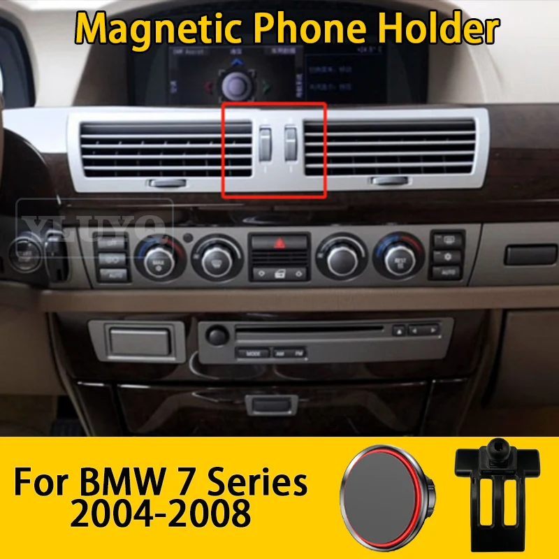 

For BMW 7 Series 2004-2008 Magnetic Phone Holder Gravity Navigation 360° Ball Head Rotatable Accessory