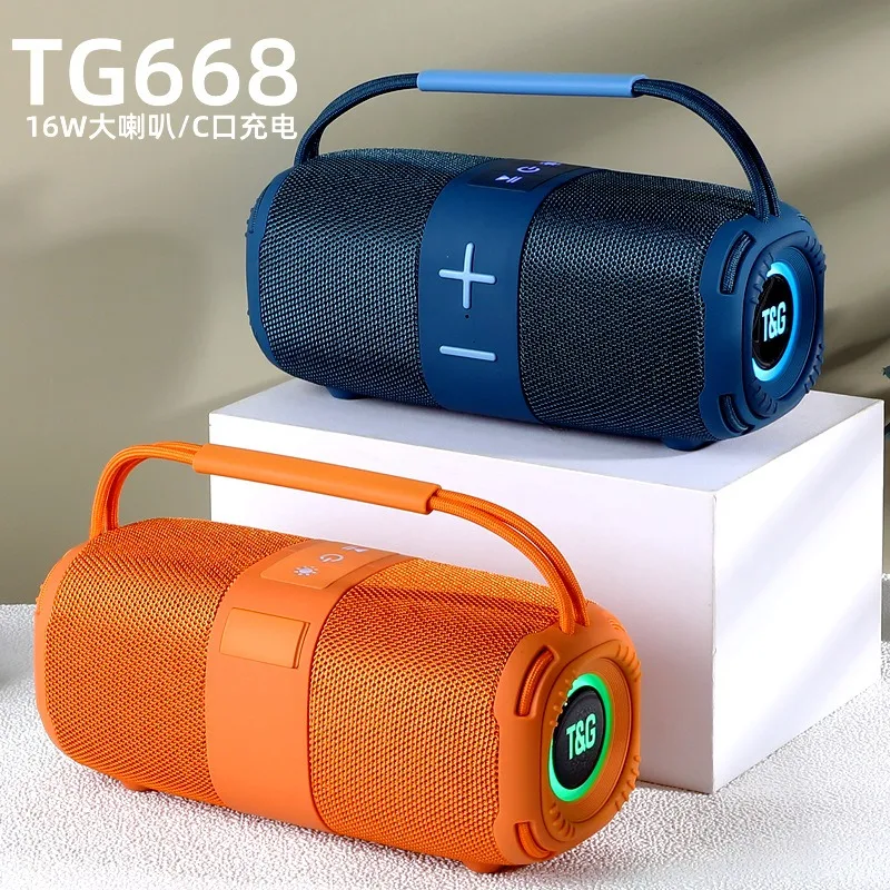 

TG668 high volume bluetooth speaker portable small stereo tws fabric led light wireless bluetooth speaker