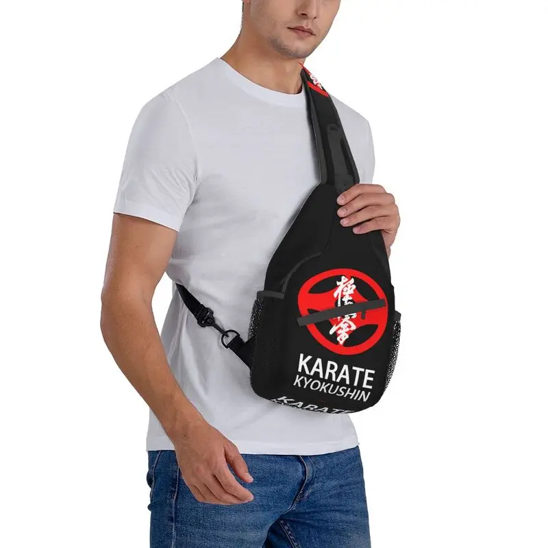 Karate Kyokushin na ramiączkach plecak typu Crossbody mężczyzn niestandardowe torba na klatkę piersiowa na ramię w sztukach walki dla plecak turystyczny podróżnego