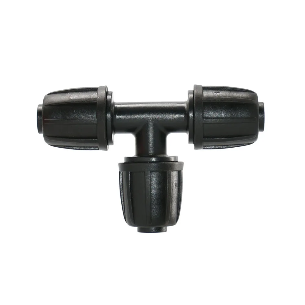 16mm Garden Irrigation Tube Connector Watering Pe Hose Lock Nut Elbow Tee End Plug Reducing Connectors Farm Water Pipe Joints