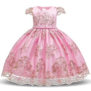 Girls' vintage embroidery princess dress, formal children's dress, elegant party, birthday, flower, lace, kids, luxury 6 Main sales luxury children's dress - №3