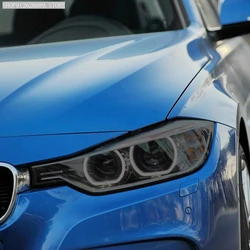 자동차 헤드라이트 보호 필름, 스모크 블랙 틴트 랩 비닐 투명 TPU 스티커, BMW 3 시리즈 F30 F31 투어링, 2 개