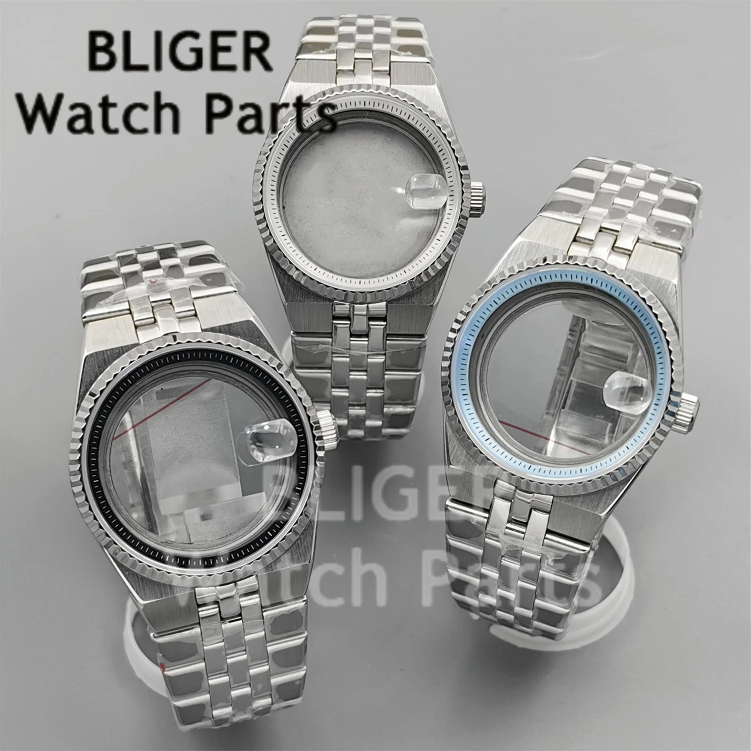 BLIGER NH35 36MM 40MM Land-Dweller Cassa per orologio da uomo per NH35 NH36 Movimento Vetro zaffiro 100M Orologio impermeabile Parte di ricambio