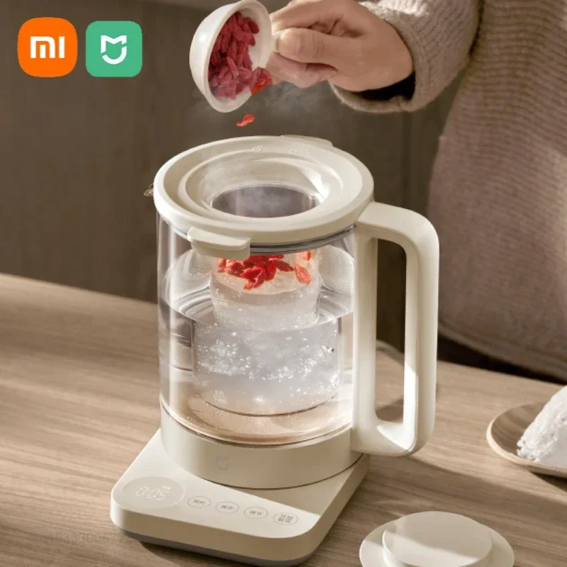 Xiaomi Mijia-hervidor de agua multifuncional S2, tetera de acero inoxidable de gran capacidad con filtro de té, taza de estofado para el hogar, 800W, 1.5L