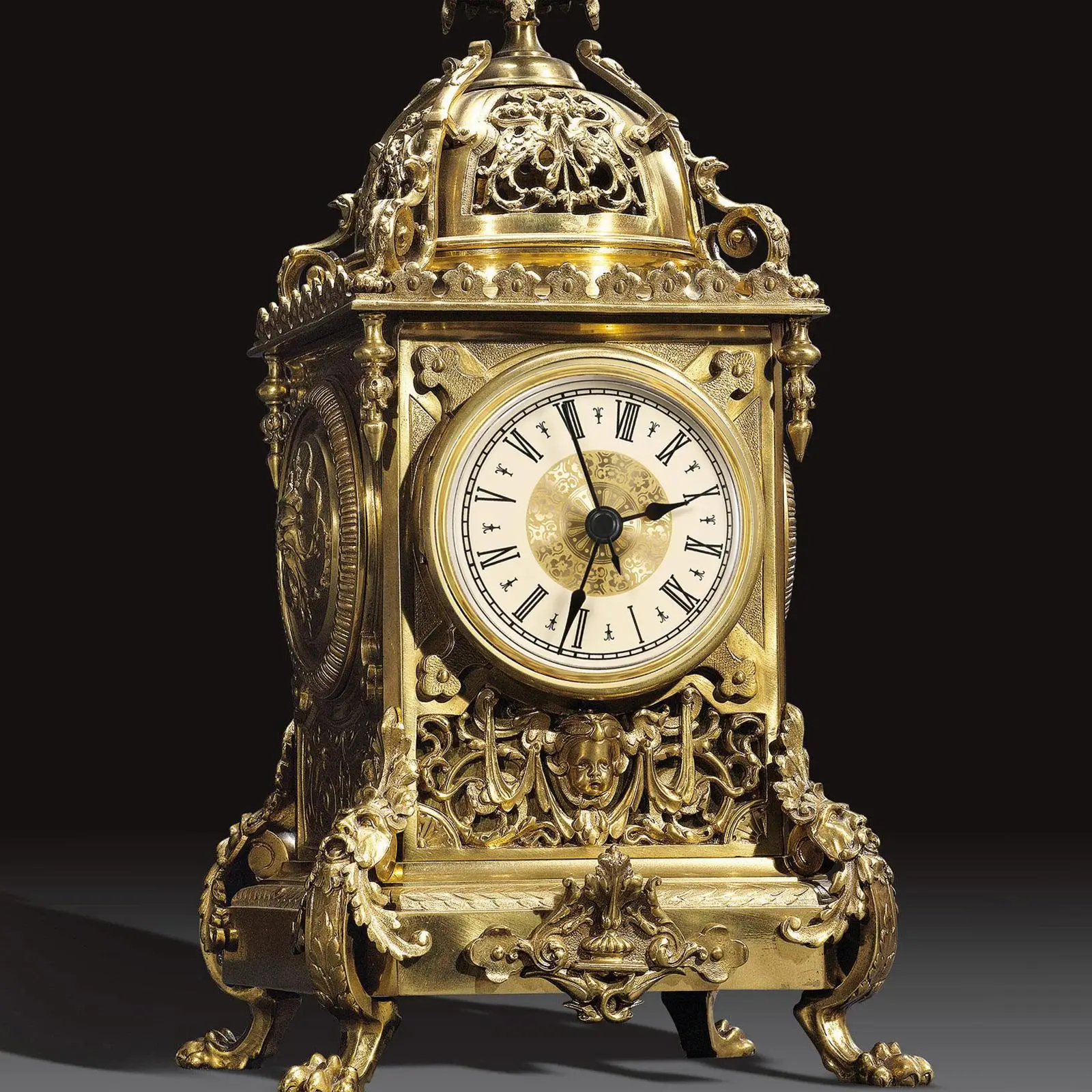 Clock Insert Gold Bezel Classic Miniature Clock Fit up 2.8 inch for Classroom Restaurant Living Room Meeting Rooms Guest Room