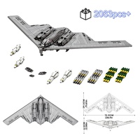 2025 NEW MOC B2 Military Stealth And Strategic Bomber Building Blocks Fighter Model Christmas Birthday Gifts Toy for Adult