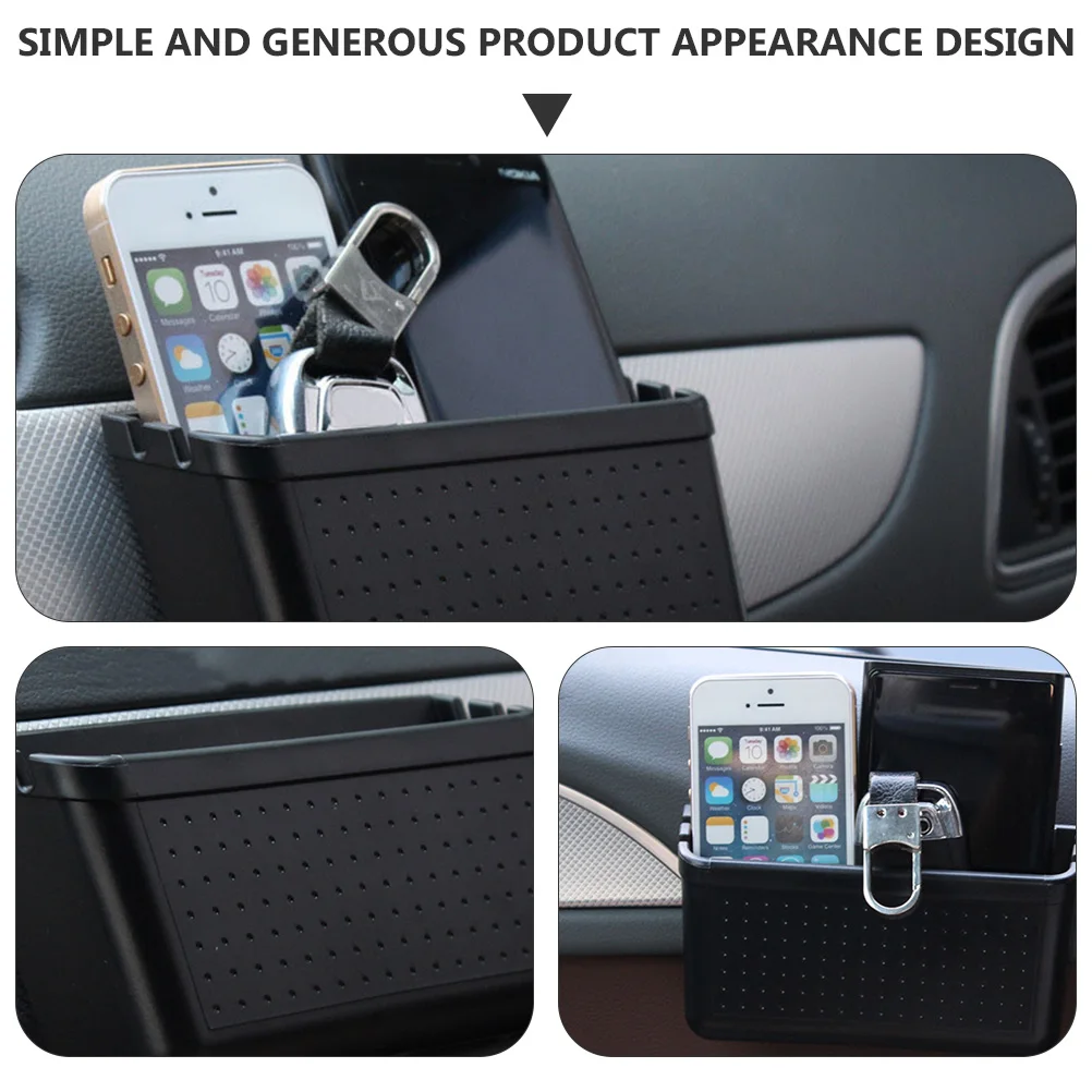 

Car Storage Box ABS Material Durable Phone Holder Bracket Organizer Space Saver Multifunctional Container Car Accessory