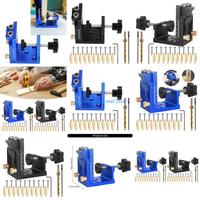 Y5GD Adjustable Woodworking Doweling Jig Set Pocket Hole Jig Drilling Guide Locator