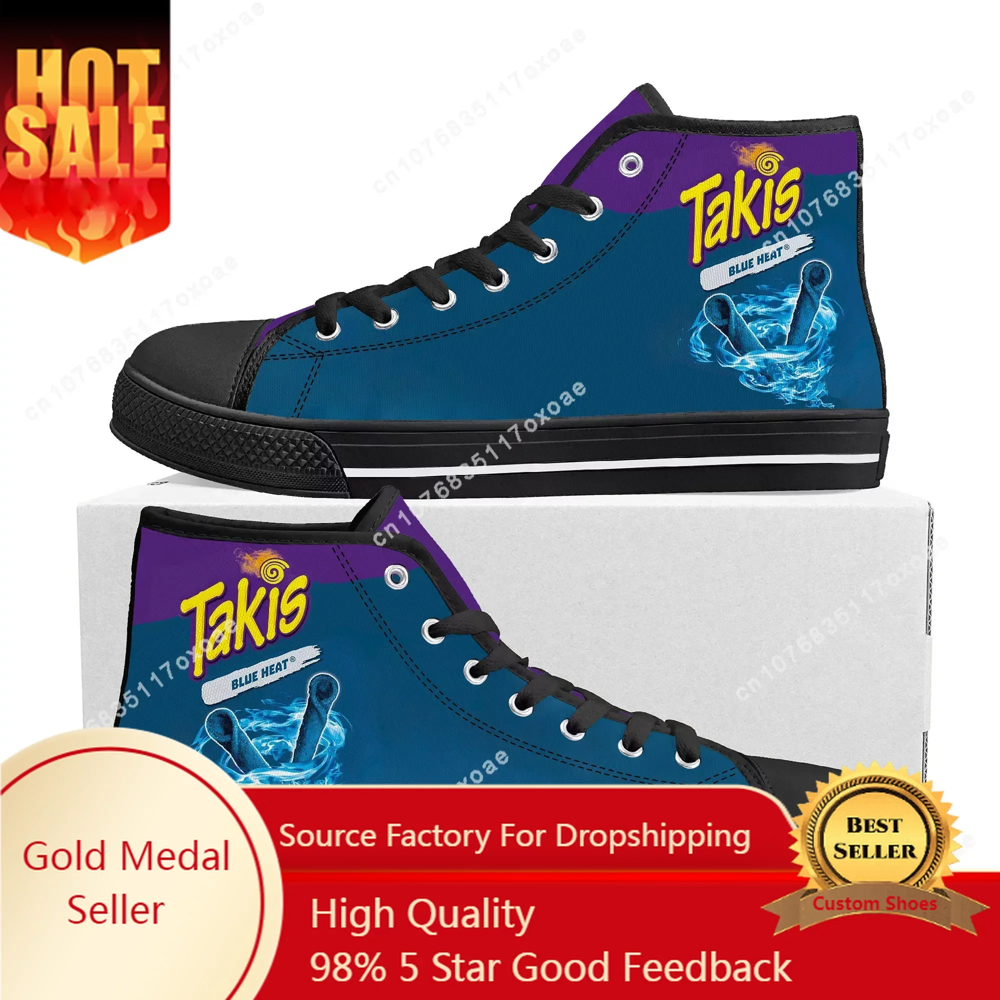 

Funny Chips Takis Food Snack High Top Sneakers Mens Womens Teenager High Quality Canvas Sneaker couple Casual Shoe Custom Shoes