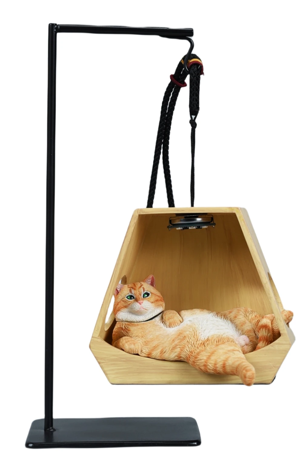 

HiPlay JXK Cat Hanging Basket Lazy Cat Expertly Hand-Painted Lifelike Safe Resin 1:6 Animal Figurine