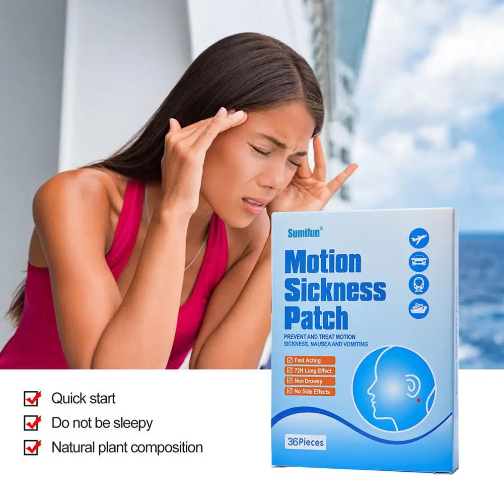Motion Sickness Patches Bands Relief of Nausea Vomiting and Vertigo in Adults and Kids from Car Travel Seasick Healthy Care Gift