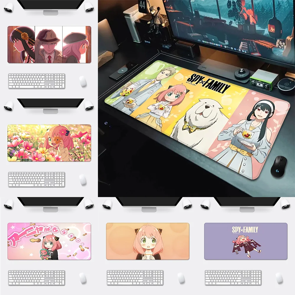 

Mousepad HD Printing Computer Gamers Locking Edge Non-slip Pad Anime Spy x Familys Cute Gaming XXL90x40cm Keyboard PC Desk Pad